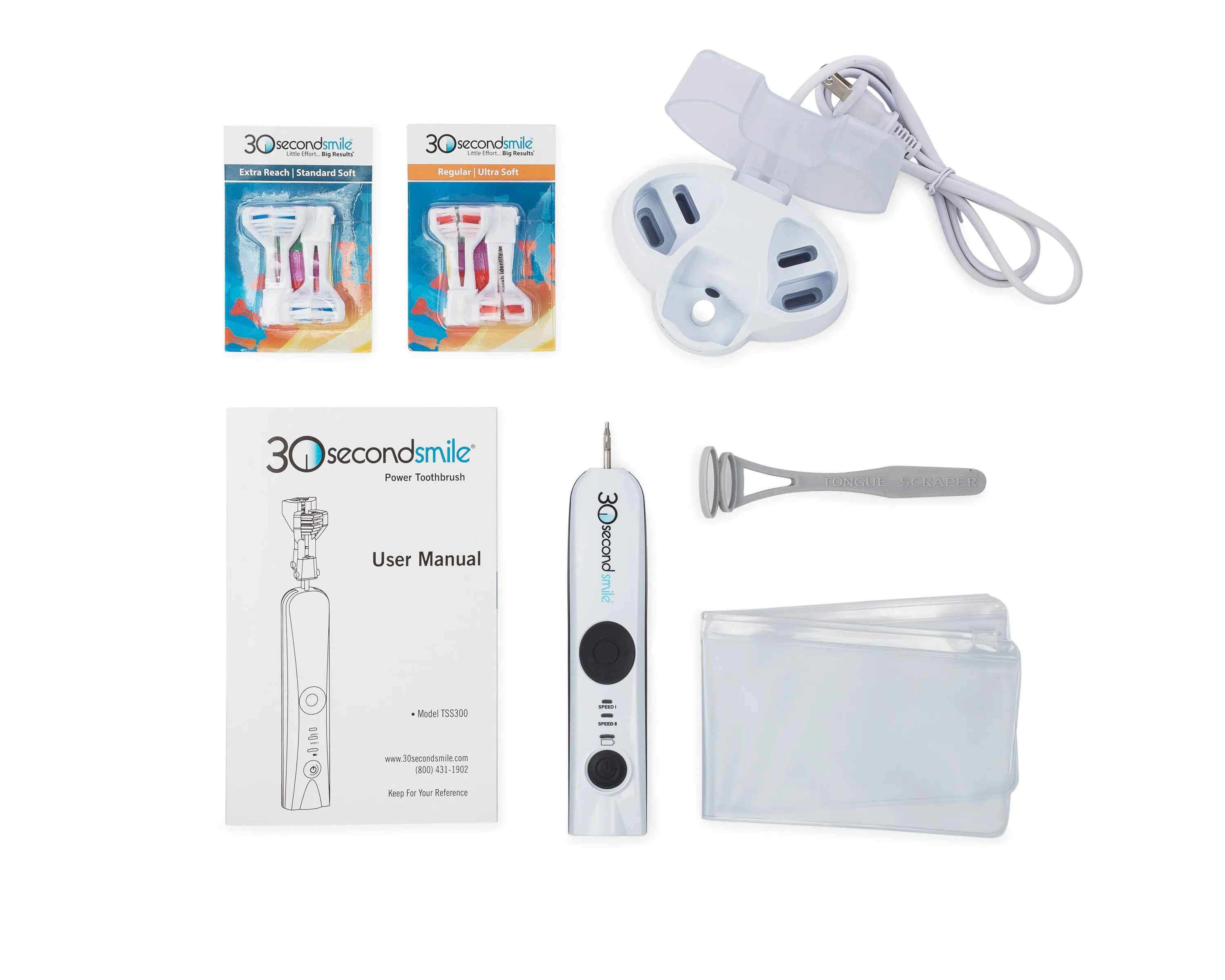 30 Second Smile Kids Electric Toothbrush Ages 10  (& Adults with Small Mouths)  PLEASE CALL 888-813-6631 FOR INFO OR EMAIL INFO@30SECONDSMILE.COM