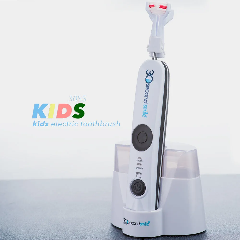 30 Second Smile Kids Electric Toothbrush Ages 10  (& Adults with Small Mouths)  PLEASE CALL 888-813-6631 FOR INFO OR EMAIL INFO@30SECONDSMILE.COM
