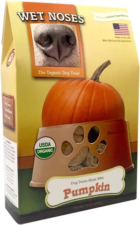 All Natural Dog Treats, Made in USA, 100% USDA Certified Organic, Non-GMO Project Verified, Pumpkin, 14 oz Box