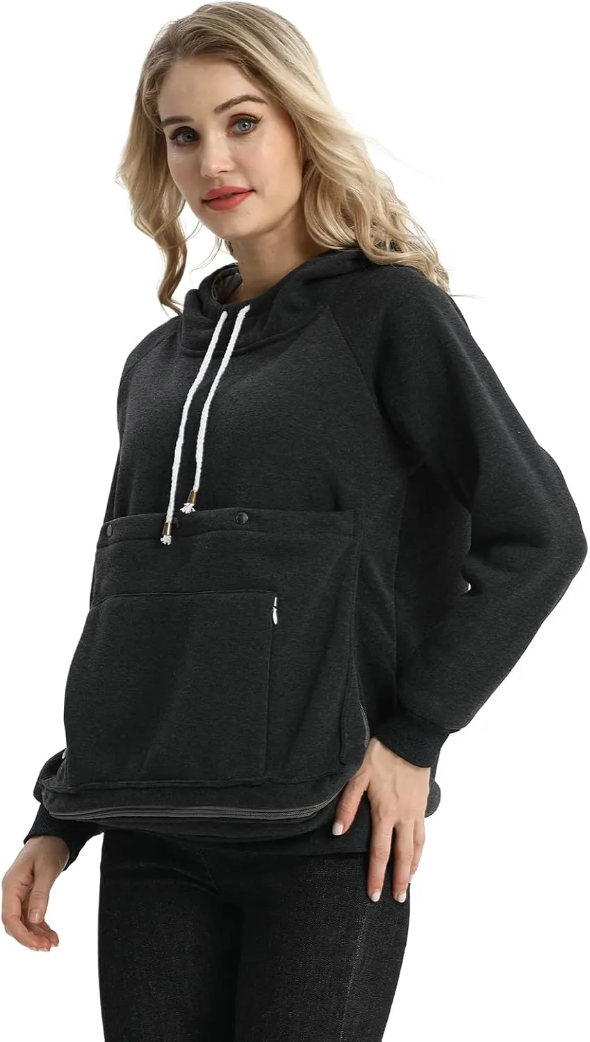 ALYC Cat Dog Carrier Hoodie Big Pet Pouch Sweatshirt Puppy Kitten Holder Carrier Pullover Top Kangaroo Unisex Hoodies