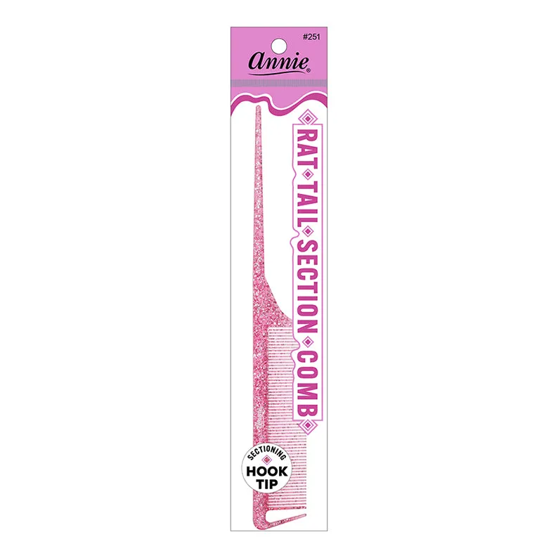 ANNIE #00251 Luminous Rat Tail Section Comb [ASSORTED COLOR]