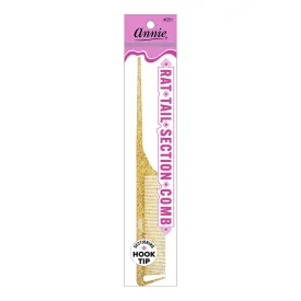 ANNIE #00251 Luminous Rat Tail Section Comb [ASSORTED COLOR]