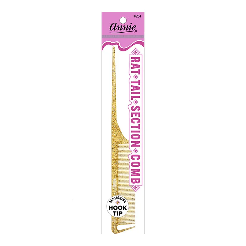 ANNIE #00251 Luminous Rat Tail Section Comb [ASSORTED COLOR]