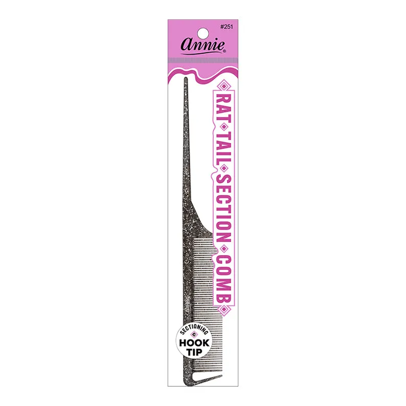 ANNIE #00251 Luminous Rat Tail Section Comb [ASSORTED COLOR]