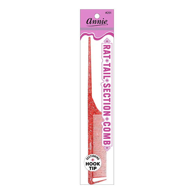 ANNIE #00251 Luminous Rat Tail Section Comb [ASSORTED COLOR]