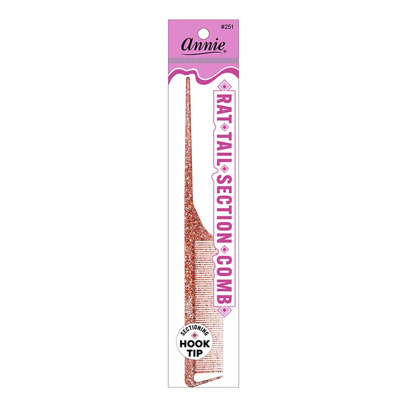 ANNIE #00251 Luminous Rat Tail Section Comb [ASSORTED COLOR]