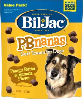 Bil-Jac Pbnanas Soft Dog Treats, 10 Ounce (Pack Of 2) Natural Peanut Butter Food For Your Healthy Puppy