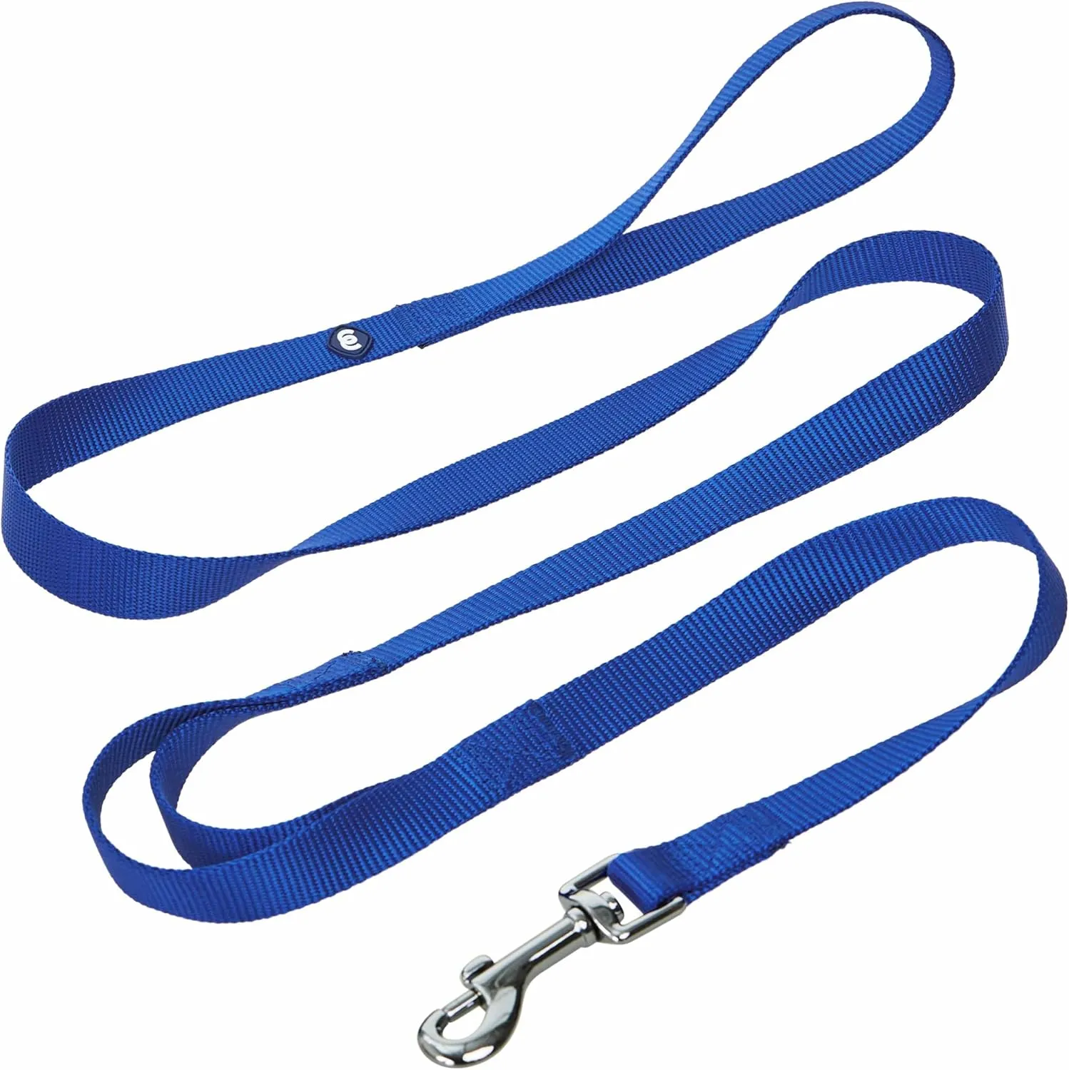Blueberry Pet Essentials Double Handle Dog Leash for Traffic Control | 5ft. x 3/4" Medium Dog Leash | Classic Dog Leash with Two Handles for Dogs That Pull | Nylon 2 Handle Dog Leash in Royal Blue