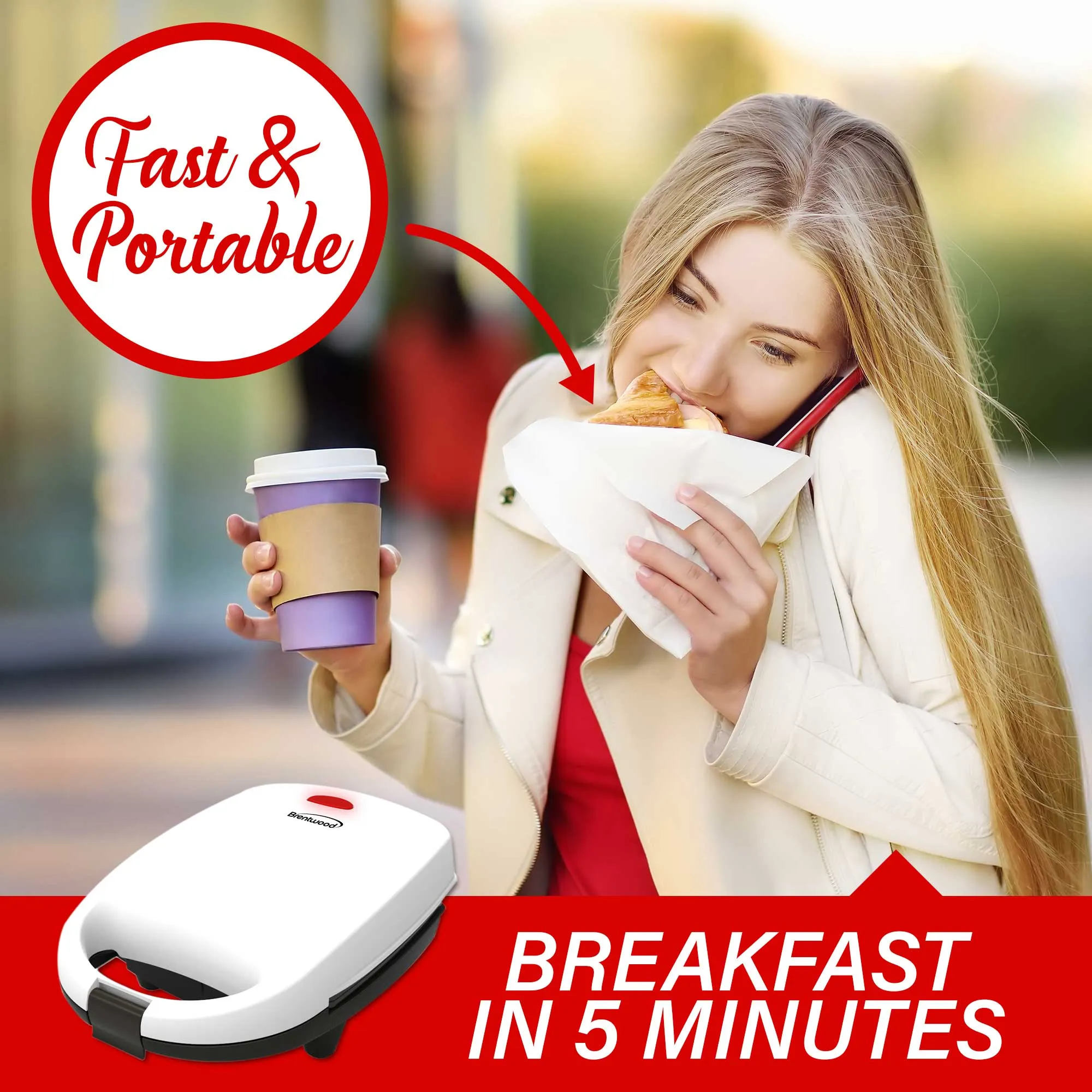 Brentwood TS-256W Mini Sous Vide Style Egg Bite Maker, White
