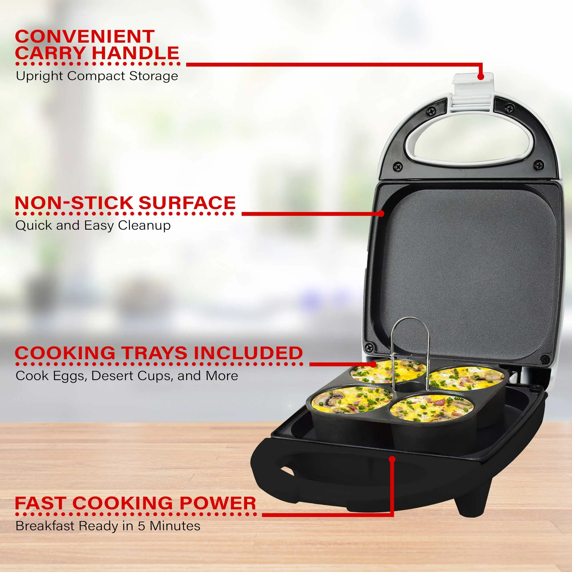 Brentwood TS-256W Mini Sous Vide Style Egg Bite Maker, White