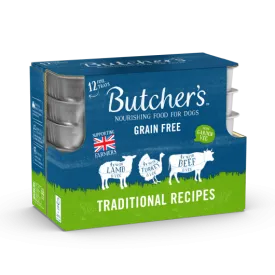 Butcher's Traditional Recipes Food Trays for Dogs 12 x 150g