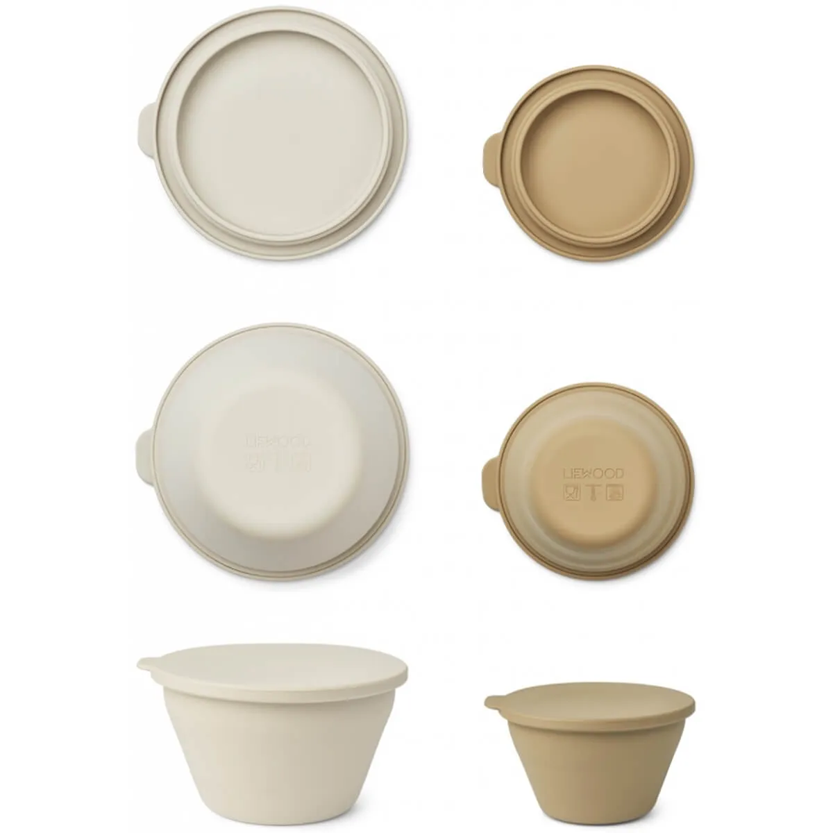Dale Foldable Bowl Set in Sandy / Oat by Liewood