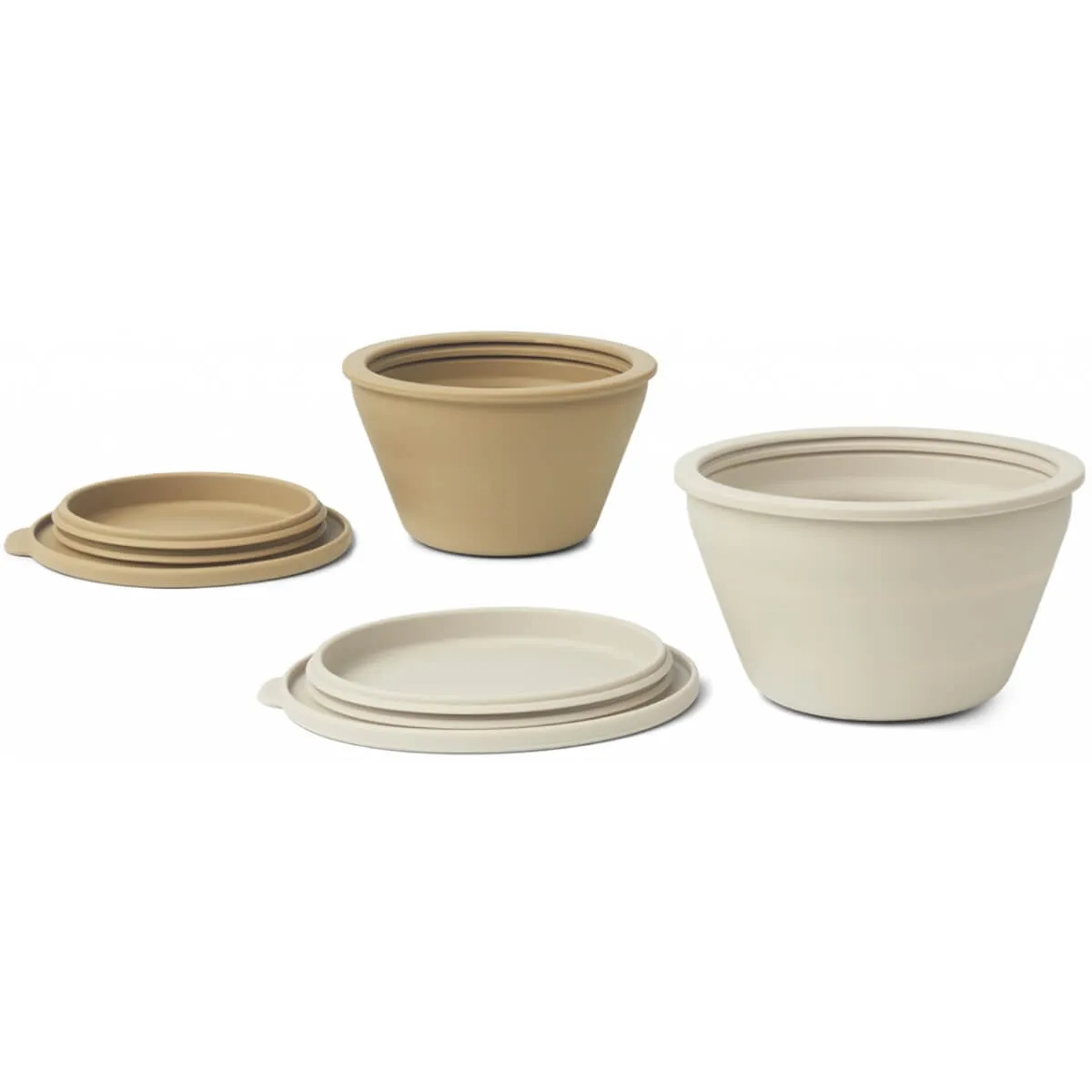 Dale Foldable Bowl Set in Sandy / Oat by Liewood
