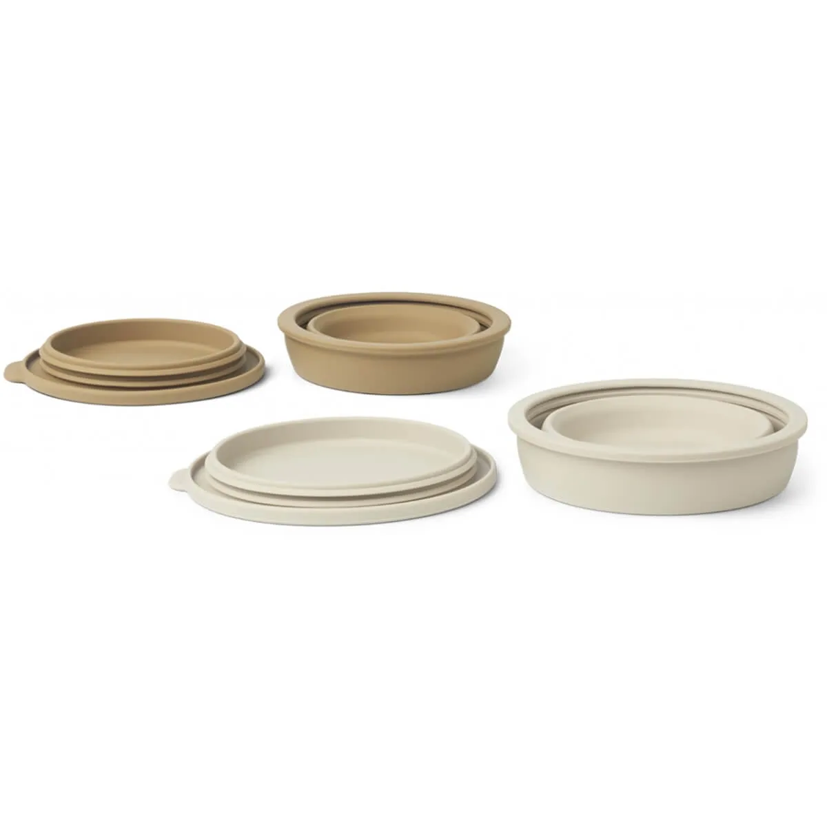 Dale Foldable Bowl Set in Sandy / Oat by Liewood