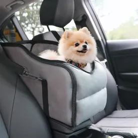 Dog Car Seat for Small Dogs, Portable Center Console Dog Car Seat, Pet Travel Backpack with Safe Protection Hooks and Double Fixation Seat Belts, Suitable for Small Dogs & Cat Under 12 lbs