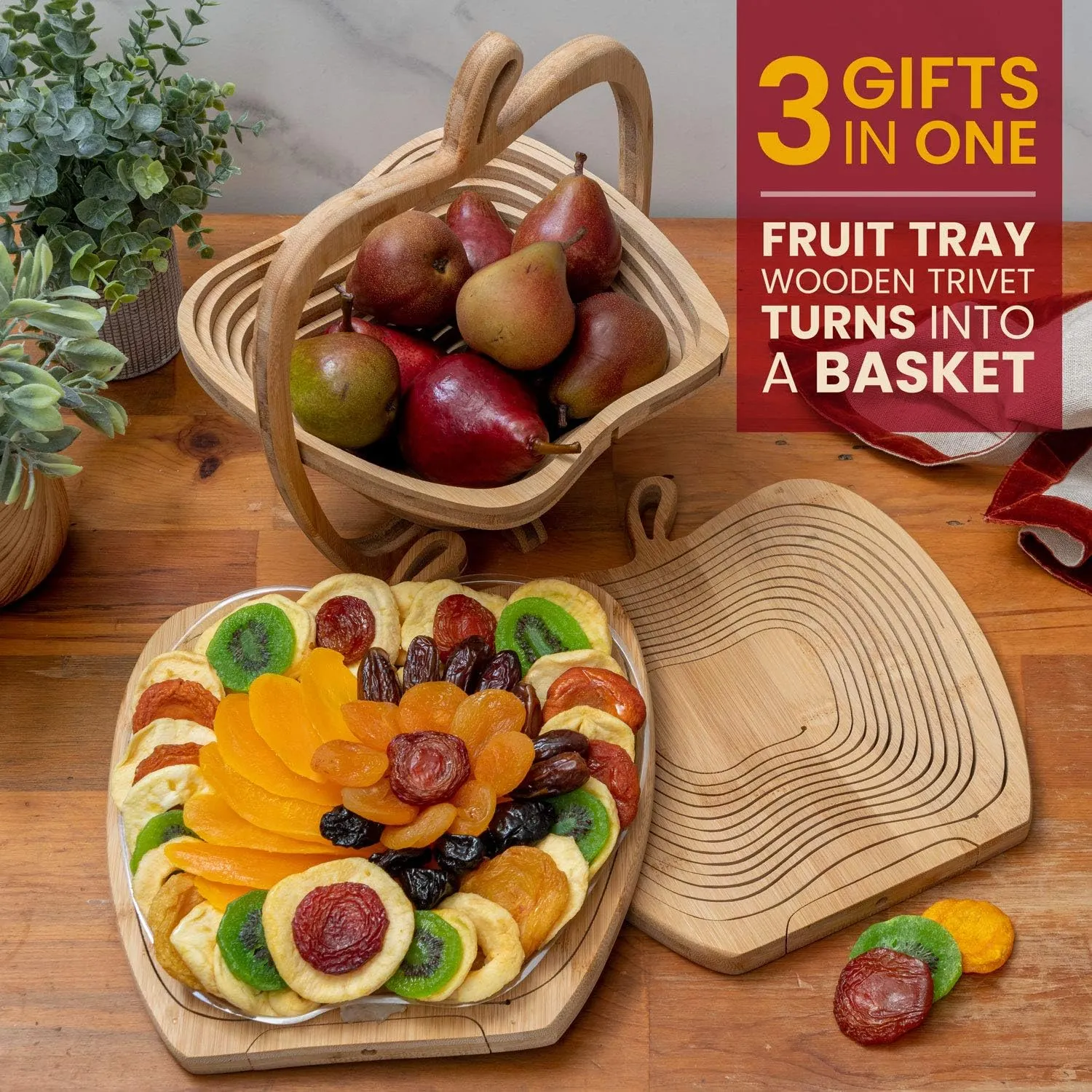 Dried Fruit Gift Basket – Healthy Gourmet Snack Box for Holidays, Thanksgiving, Christmaas, Birthdays & Corporate Gifts
