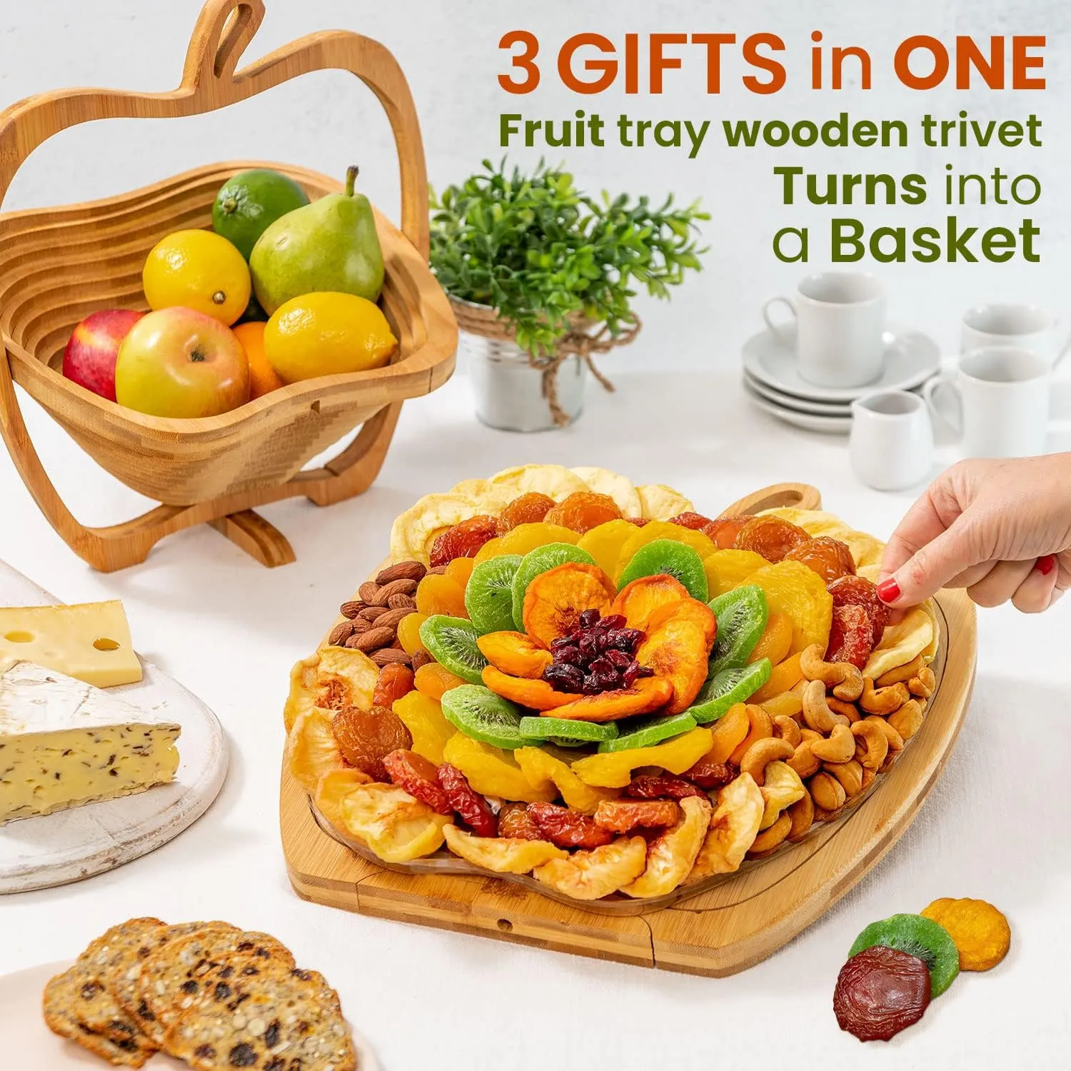Dried Fruit Gift Basket – Healthy Gourmet Snack Box for Holidays, Thanksgiving, Christmaas, Birthdays & Corporate Gifts