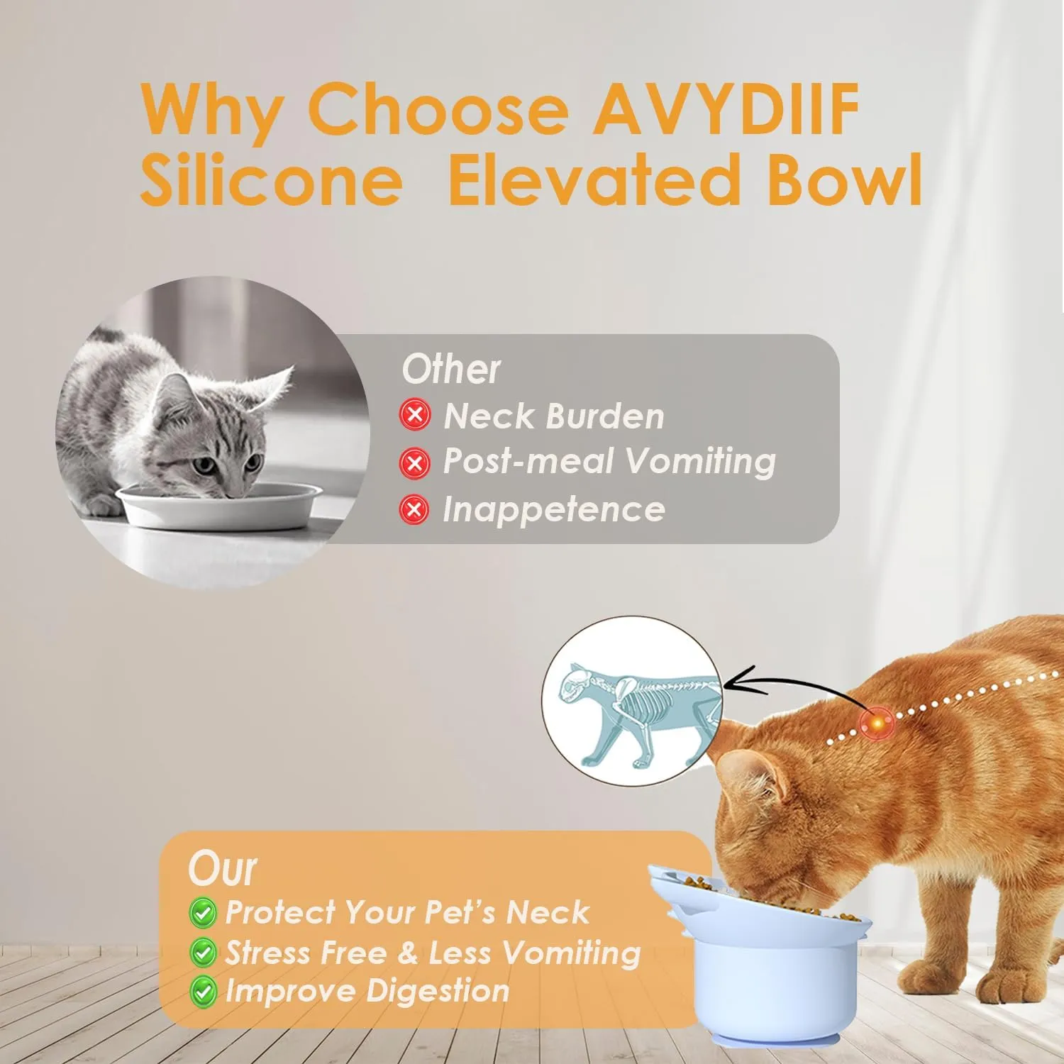 Elevated Silicone Slow Feeder Bowl for Cats - Wide Shallow Dish, Whisker Fatigue Relief, Lead & Cadmium Free, Perfect Height for Cats (Pink, 1 Pack)