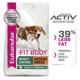 Eukanuba Medium Breed Weight Control Fit Body Dog Dry Food
