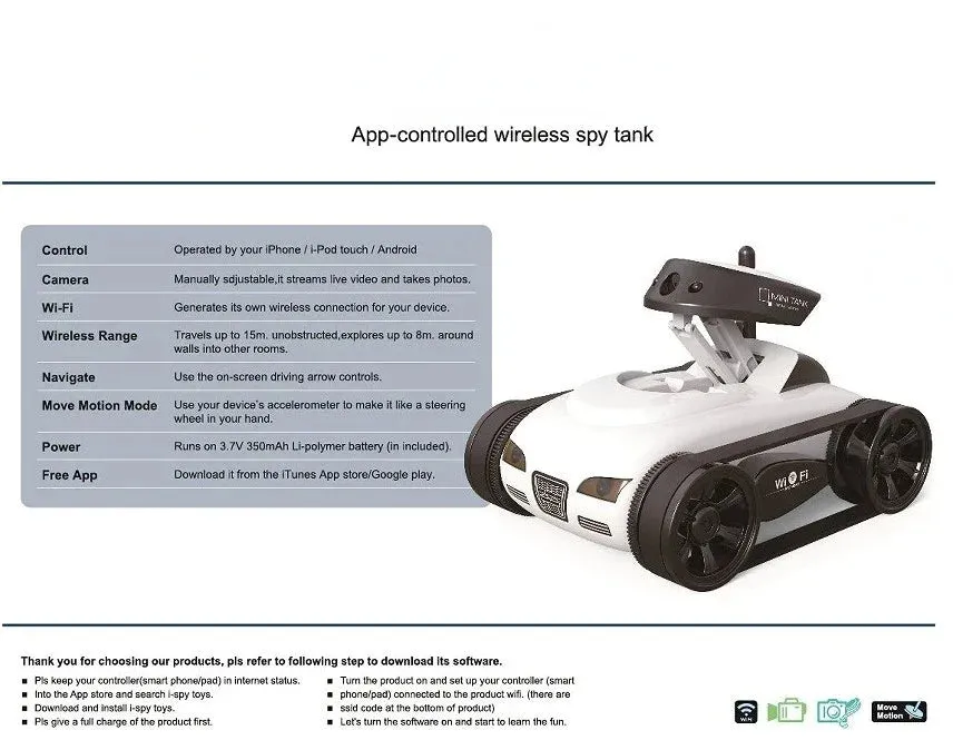 FPV WIFI RC Car Real-time Quality Mini HD Camera Video Remote Control Robot Tank Intelligent APP Wireless Toys electric car