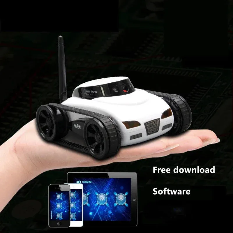 FPV WIFI RC Car Real-time Quality Mini HD Camera Video Remote Control Robot Tank Intelligent APP Wireless Toys electric car