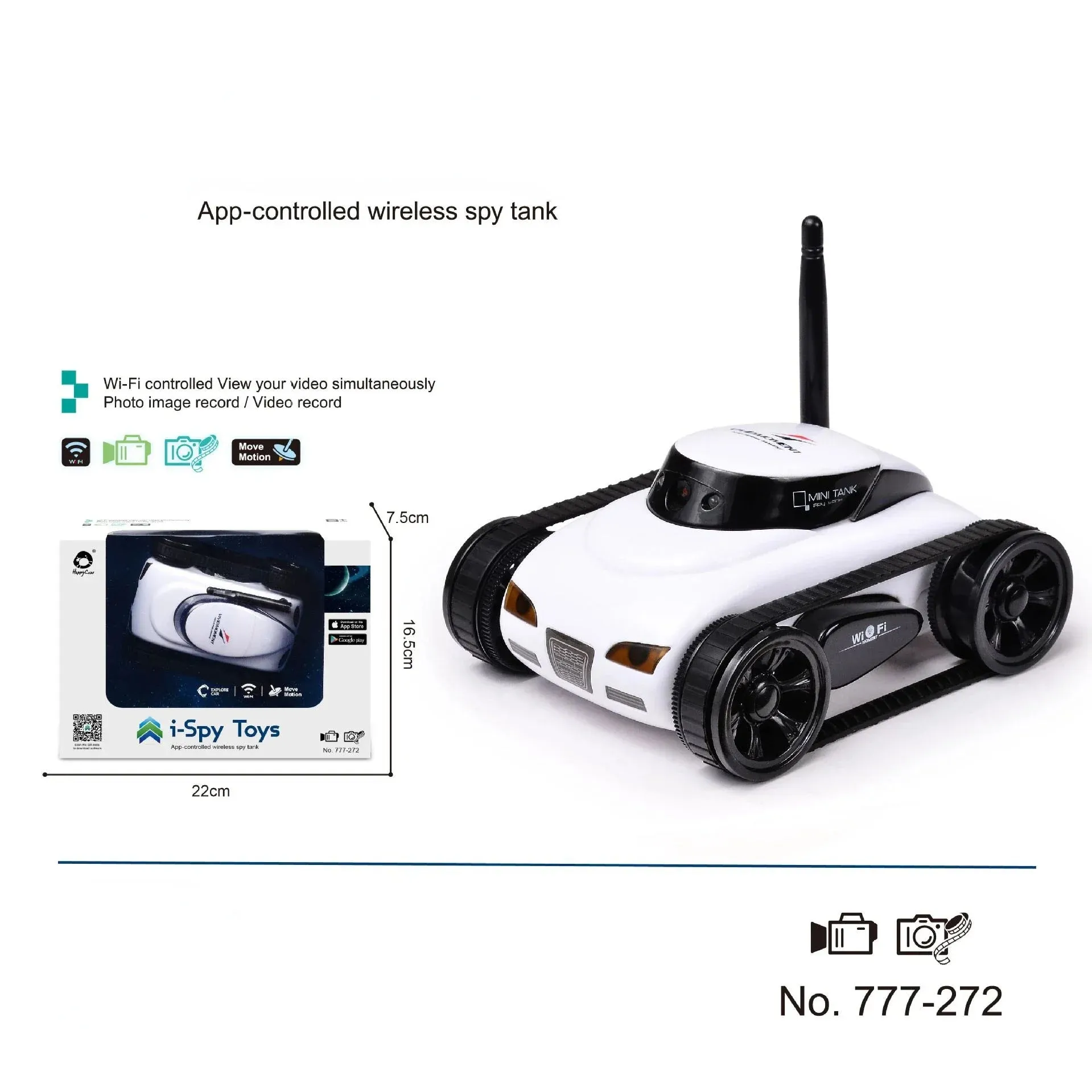 FPV WIFI RC Car Real-time Quality Mini HD Camera Video Remote Control Robot Tank Intelligent APP Wireless Toys electric car