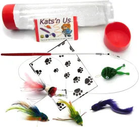 Kat Lure Bug Fly Cat Toy Teaser Wand Kit