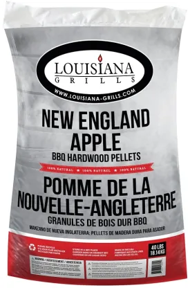 LOUISIANA GRILLS New England Apple 55403 Grill Pellet, 40 lb :BAG: QUANTITY: 1