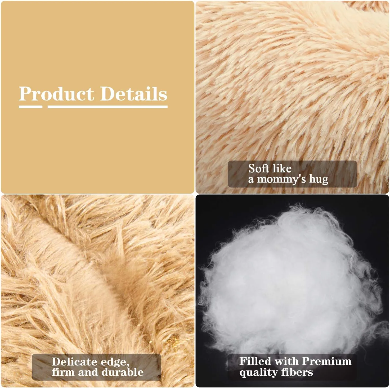 MFOX Calming Dog Bed (L/XL/XXL/XXXL) for Medium and Large Dogs Comfortable Pet Bed Faux Fur Donut Cuddler Up to 15/30/50/100lbs