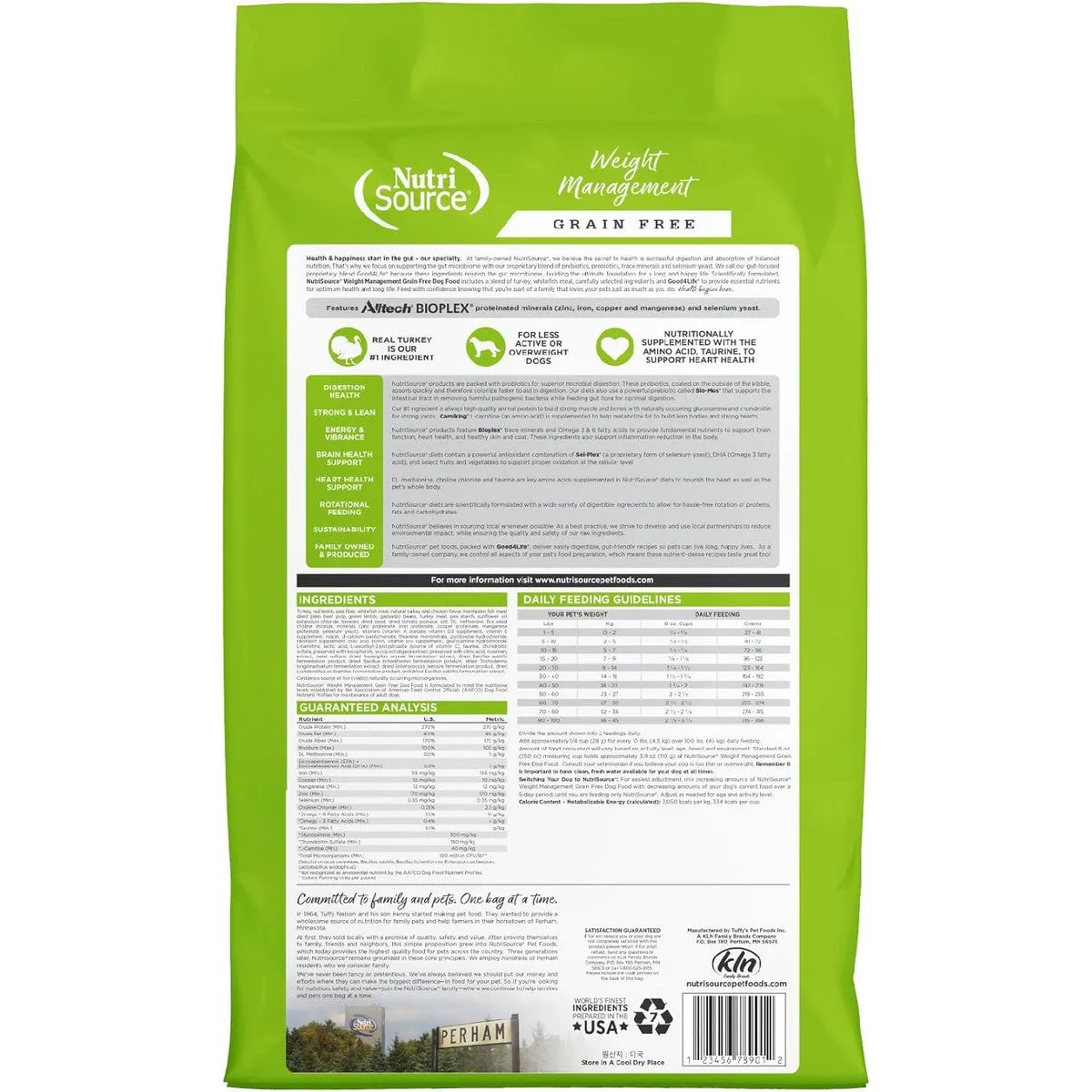 NutriSource Grain Free Turkey Weight Management Dry Dog Food 4lb