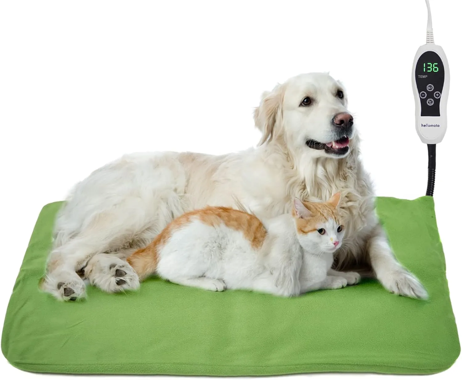 Pet Heating Pad, 12 Heat Settings for Dogs & Cats with Timer, Electric Pads with Chew Resistant Cord (XXX-Large)