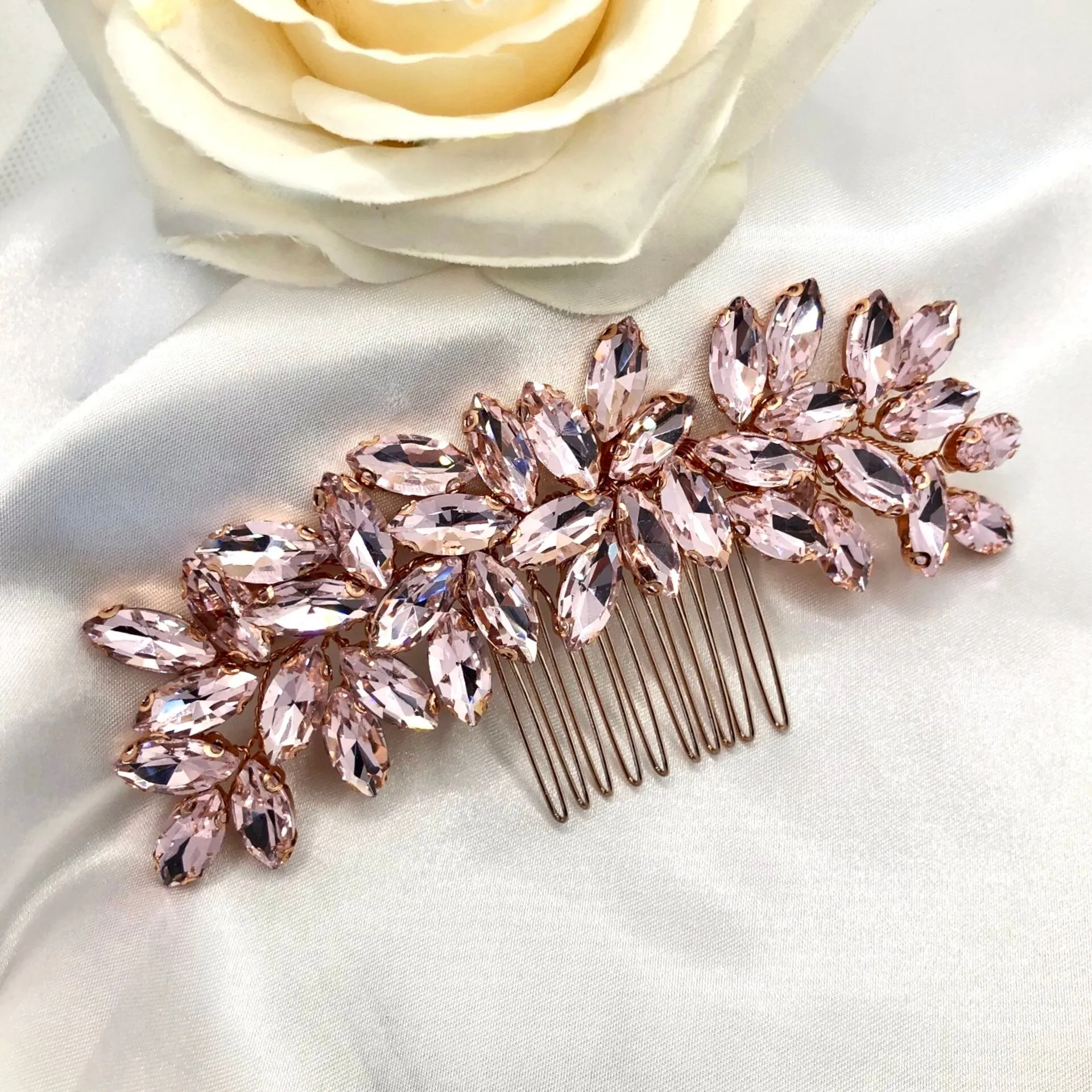 "Indigo" - Crystal Bridal Hair Comb - More Colors