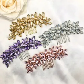 "Indigo" - Crystal Bridal Hair Comb - More Colors