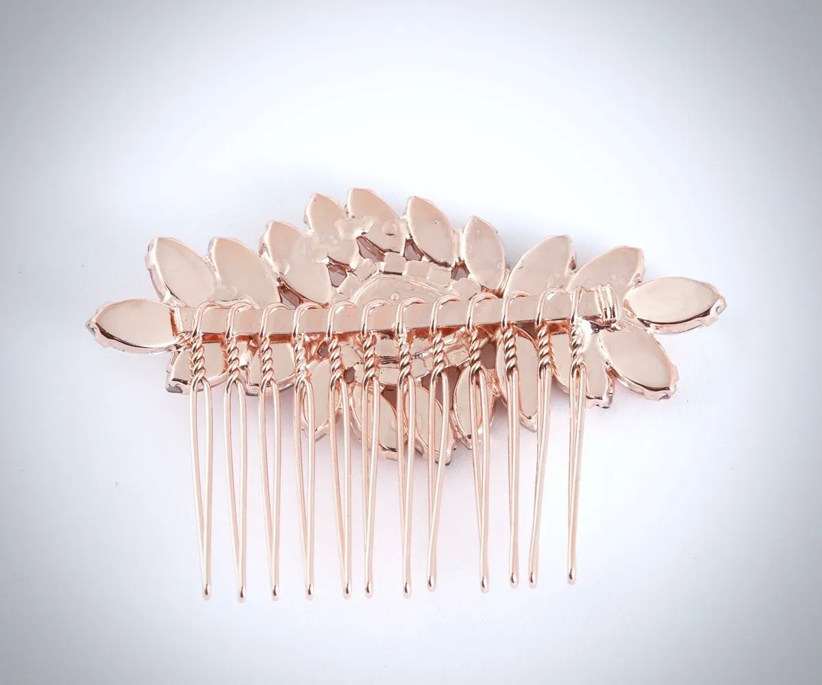 "Rosenna" - Rose Gold Bridal Hair Comb