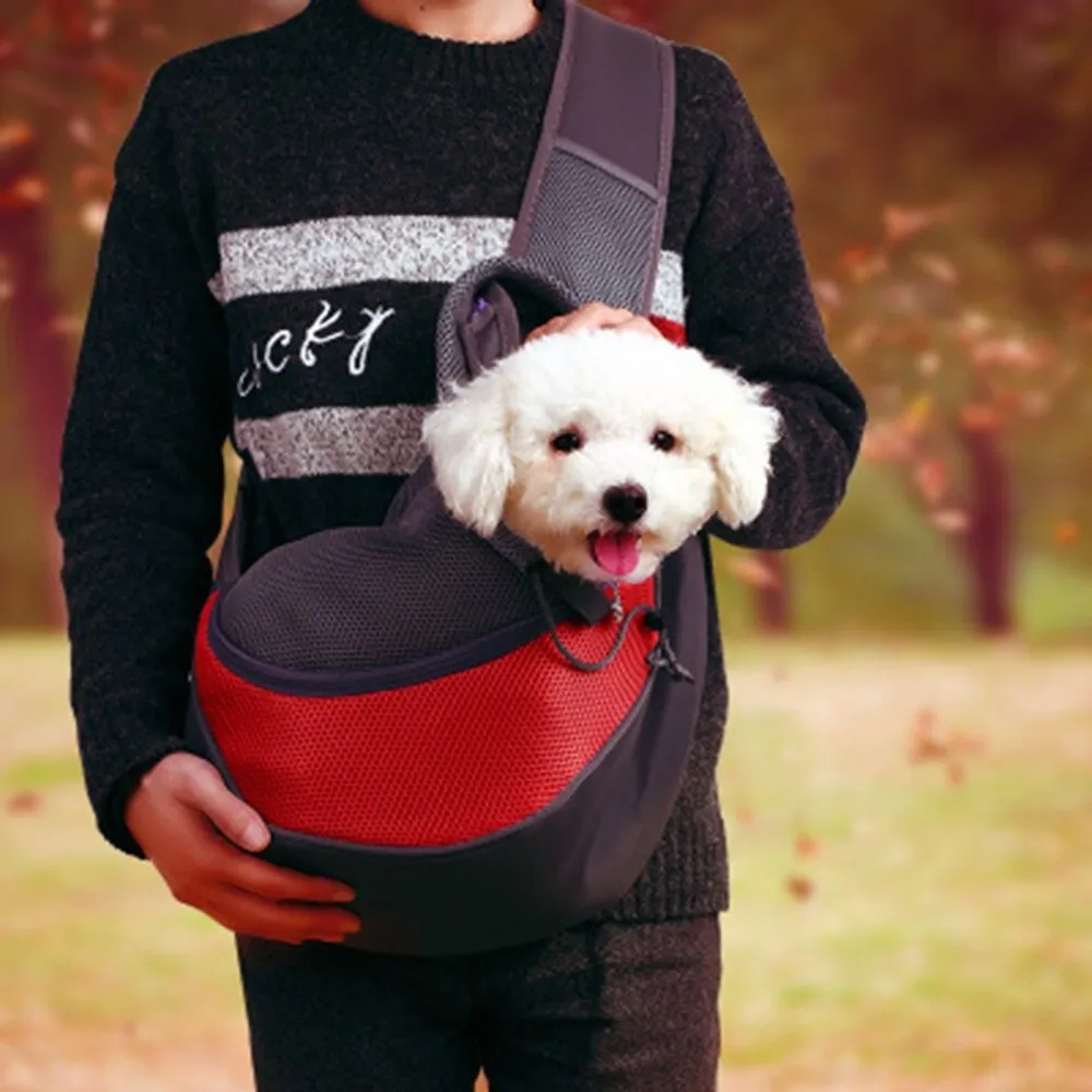 Sidiou Group Pet Carrying Bag Breathable Mesh Portable Travel Tote Shoulder Bag Pet Sling Backpack
