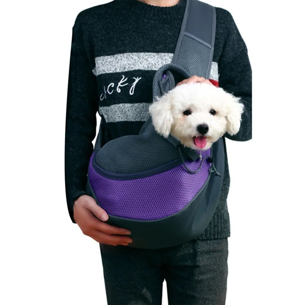 Sidiou Group Pet Carrying Bag Breathable Mesh Portable Travel Tote Shoulder Bag Pet Sling Backpack