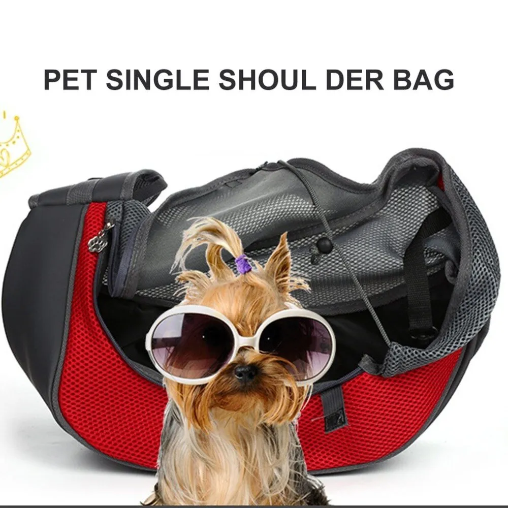 Sidiou Group Pet Carrying Bag Breathable Mesh Portable Travel Tote Shoulder Bag Pet Sling Backpack