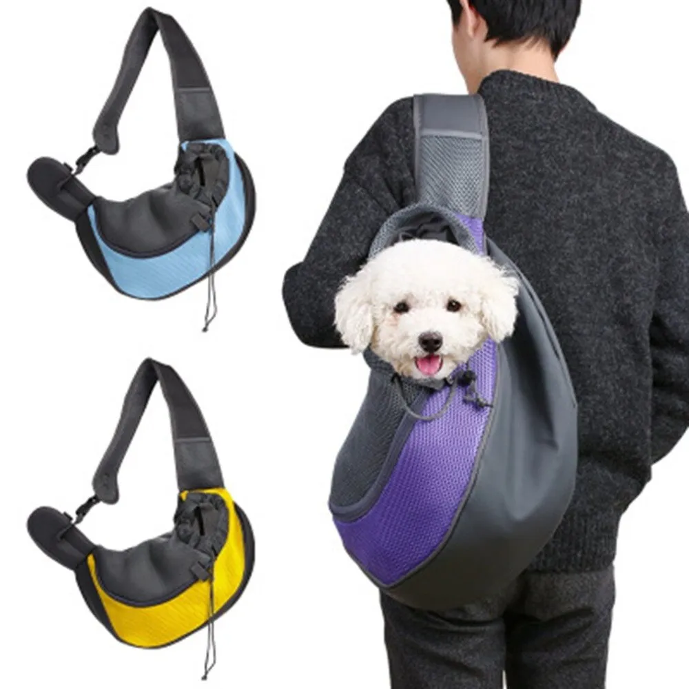 Sidiou Group Pet Carrying Bag Breathable Mesh Portable Travel Tote Shoulder Bag Pet Sling Backpack