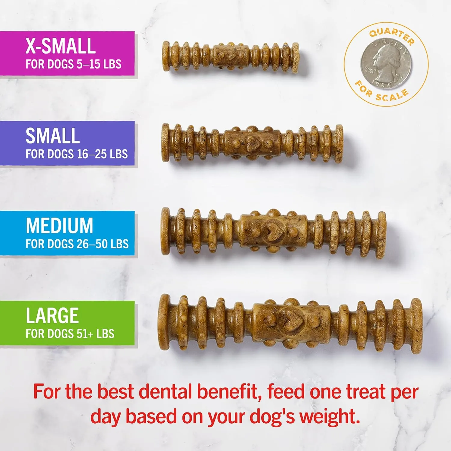 Stella & Chewy's Dental Delights with Freeze-Dried Chicken - Extra Small Dental Treats for Dogs, 10.5 Ounce Bag