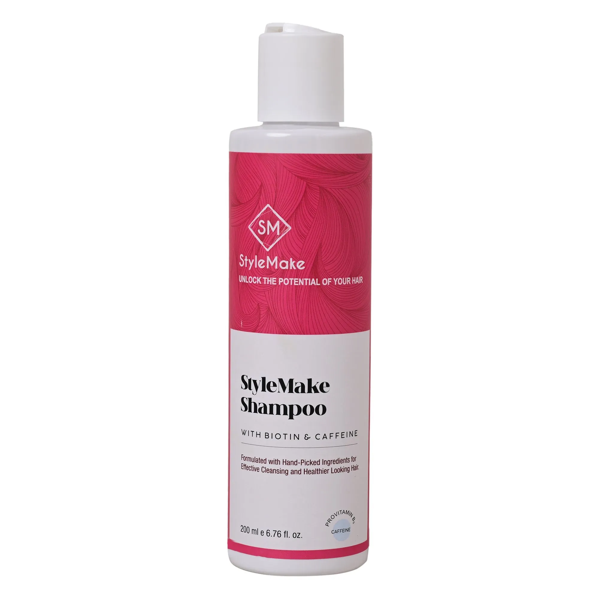StyleMake Biotin & Caffeine Thickening SLS-Free Shampoo for Men and Women | D-Panthenol & Biotin For Strong & Thick Hair- 200 ml