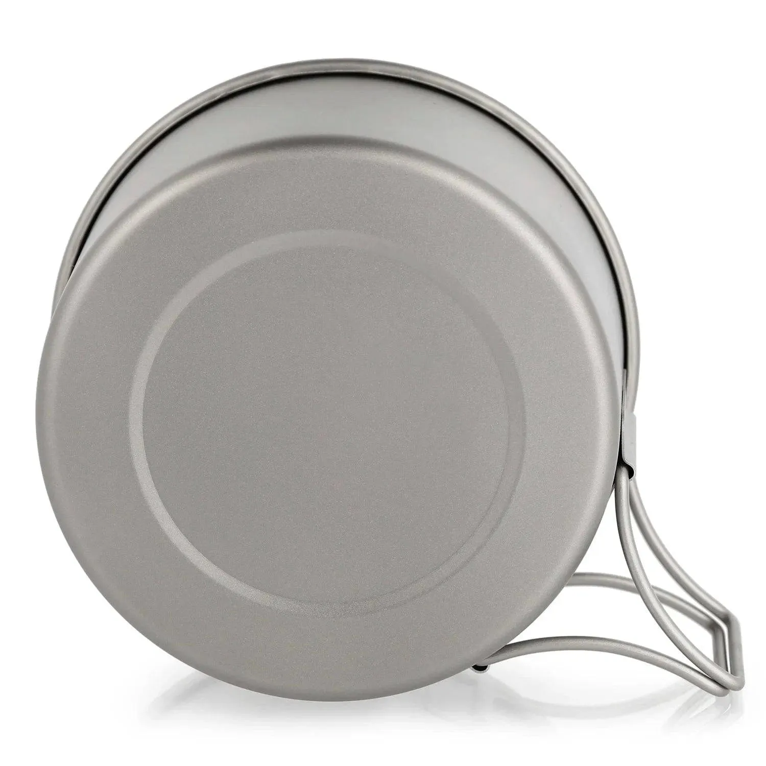 Titanium Bowl with Folding Handles Dinner Food Containers for Outdoor Camping Hiking Backpacking Equipment