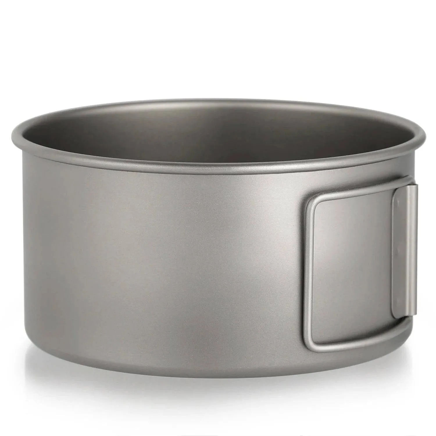 Titanium Bowl with Folding Handles Dinner Food Containers for Outdoor Camping Hiking Backpacking Equipment