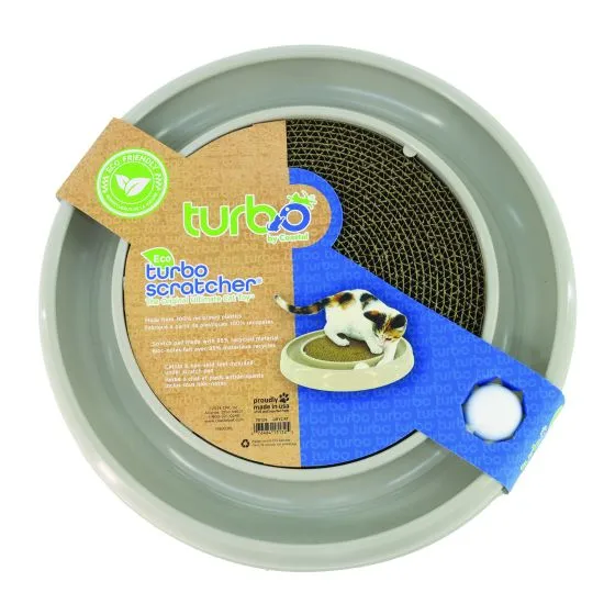 Turbo Round Turbo Scratcher Eco, Grey, Cat 14"
