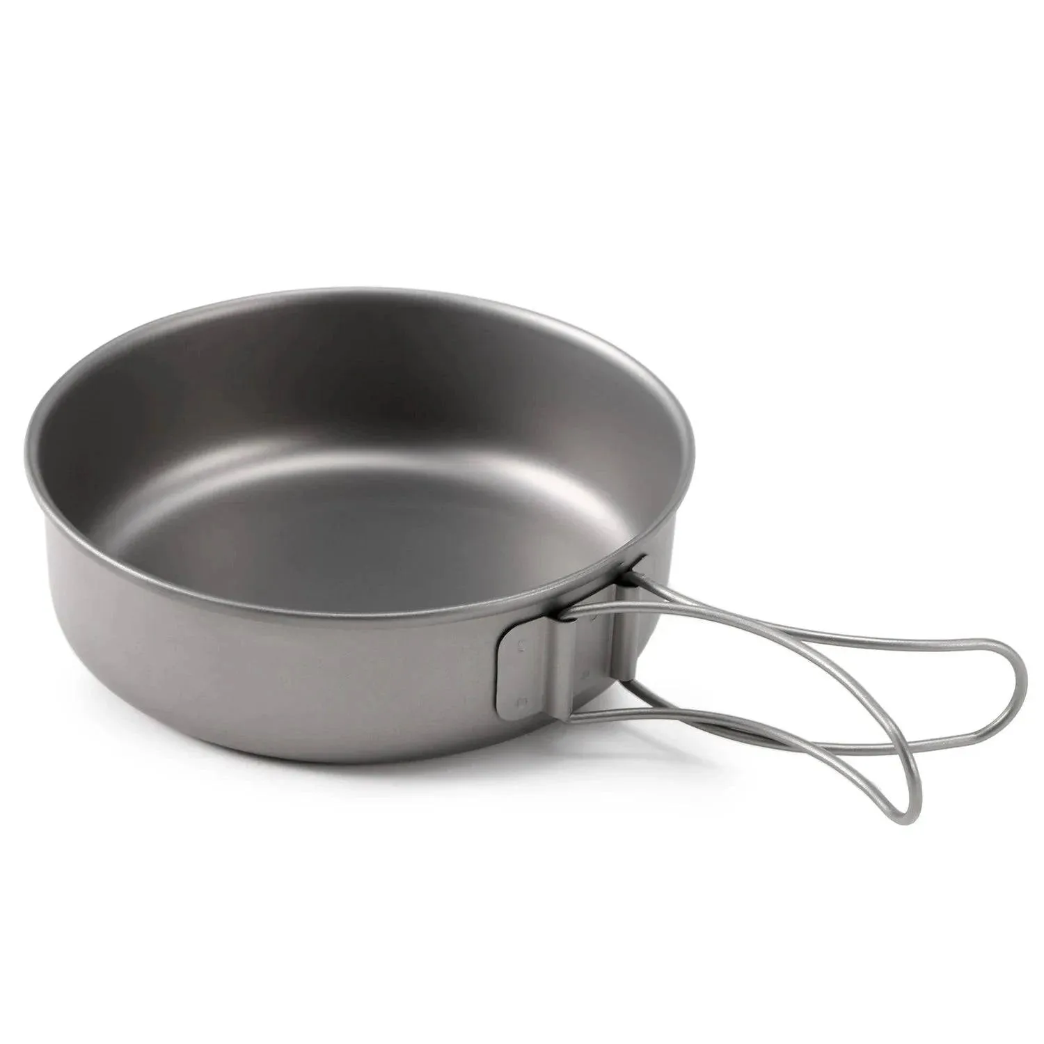Ultralight Ti Campng Bowls Set Otudoor Dinner Bowl Pan with Foldable Handles for Camping Hiking Picnic