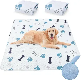 Washable Pee Pads for Dogs, 2 Pack Reusable Puppy Training Pads, Durable and Absorbent Whelping, Waterproof Pet Training