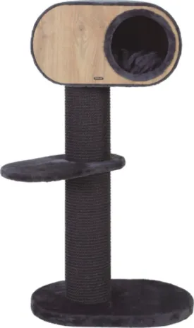 Zolux Scratching Post Wonderful Cat 2 Grey - Cat Scratcher - 60 X 42.5 X 114Cm